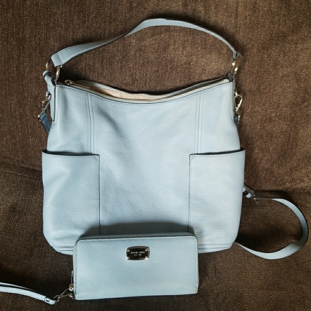 Michael Kors hobo bag and wallet combo.